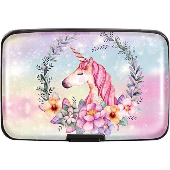 Mini Credit Card Holder, RFID Blocking Slim Hard Card Case ID Case Travel Wallet - Picture 6 of 7